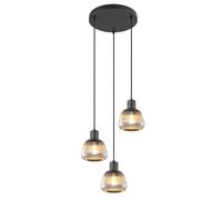 Trio Suspension plafonnier rond - Noir
