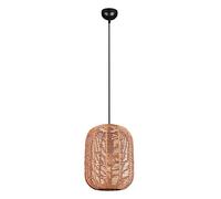 Trio, Suspension, Runa 1xE27, max.40,0 W Sisal, Brun, Corps: Métal, noir mat Ø:35,0cm, H:150,0cm IP20
