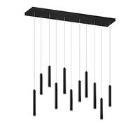 Trio-Leuchten Suspension Tubular 321611132 LED 11×2,8 W 3000K 350 lm Noir L115 cm réglable