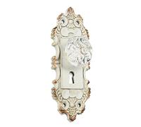 Tripar Patère murale décorative en étain style vintage Blanc