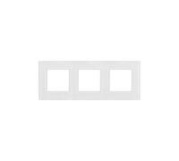 Triple cadre en verre - MCE731W - Panneau 228x86mm pour prise de courant murale - modulaire - encastrable - blanc