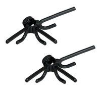 Triple Crochet Herkules, Lot De 2, Patères Adaptées Au Système Télescopique, Plastique Solide Avec 3 Crochets Chacun, Idéal Pour Chapeaux, écharpes Ou Vestes, (lxhxp) : 29 X 12,5 X 15 Cm, Noir - Wenko