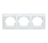 Triple plaque encastrée horizontale Zyna - Blanc - Zenitech