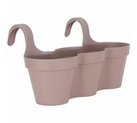 Triple pot de fleurs de balcon Capri - Gris taupe