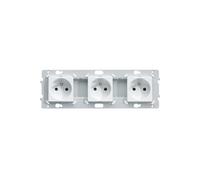 Triple prise de courant 2p+t essensya blanc