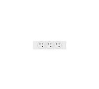 Triple prise de courant 3x2P+T Surface blanc Soluclip pour goulotte Mosaic à clippage direct 6 modules - LEGRAND