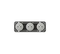 Legrand 600433 Triple prise de courant 2P+T Surface dooxie 16A précâblées finition alu