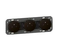 Legrand Prise de courant fort Dooxie Surface 3 x 2P+T précâblée Noir