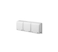 Triple prise HERMES avec/u 2P+Z SCHUKO IP44 blanc 0326-02