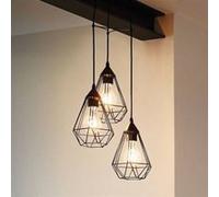 Triple suspension acier Tarbes D31 cm - Noir Noir G