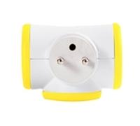 TRIPLITE 3X16A ROTATIVE JAUNE