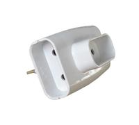 Zenitech Multiprise Triplite 6A latérale 2P Sécurité enfant Norme NF Blanc