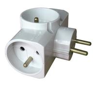 Triplite latérale ZENITECH - Blanc - 3 prises 2P+T - Sécurité enfant - Norme NF