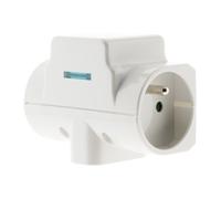 Triplite parafoudre 2x16A 2P+T + 1x6A 2P - Blanc - Zenitech