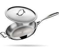 Triply Poêle en acier inoxydable avec couvercle - fond à induction - 28 cm - 2,3 l