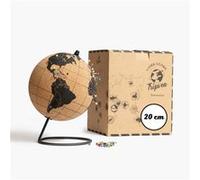 TRIPVEA® Globe terrestre 20 cm vintage en liège - Mappemonde décorative thème voyage - Idée cadeau et déco idéale pour votre bureau ou la chambre de votre enfant Liège G