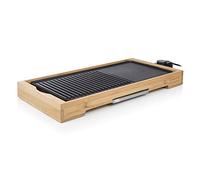 Tristar Plancha gril électrique BP-2641 2200 W 51 x 25,4 cm Bambou Noir pour 6 personnes