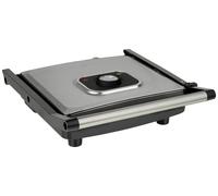 Tristar GR-2858 électrique Grill à contact revêtement anti-adhésif, voyant lumineux noir, argent