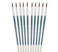 Tristar Série 202 Lot de 10 Pinceaux écoliers poils de poney naturels n°12 Vert