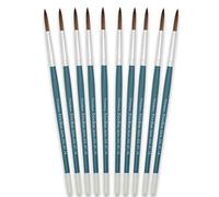 Tristar Série 202 Lot de 10 Pinceaux écoliers poils de poney naturels n°18 Vert