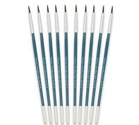 Tristar Série 202 Lot de 10 Pinceaux écoliers poils de poney naturels n°6 Vert