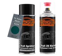 TRISTARcolor Bombe aérosol pour Aston Martin 6224 Racing Green Perl Me. +2K | Racing Green Perl Metallic, Peinture voiture, Kit peinture de base + vernis 2K, bombes aérosols 400ml