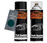 TRISTARcolor Bombe aérosol pour Landrover HNA British Racing Green Me. +1K | British Racing Green Metallic, Peinture voiture, Kit peinture de base + vernis, bombes aérosols 400ml