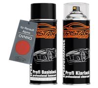 TRISTARcolor Bombe aérosol pour Renault/Alpine OVNNQ Rouge Toro + vernis | Peinture voiture, Kit peinture de base + vernis, bombes aérosols 400ml