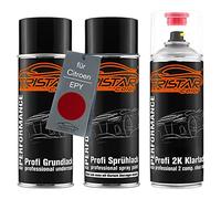 TRISTARcolor Bombes aérosols pour Citroen EPY Rouge Rubi Nacre Metallic +2K | Peinture voiture, Kit peinture de fond + base + vernis 2K, bombes aérosols 400ml