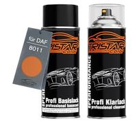 TRISTARcolor Peinture voiture Bombe aérosol pour DAF 8011 Ral8023 Brown +1K | Kit peinture de base + vernis, bombes aérosols 400ml