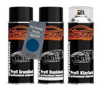TRISTARcolor Peinture voiture Kit bombes de peinture pour Honda/Acura B507P Arctic Blue Perl Peinture de fond peinture de base vernis clair aérosol 400 ml