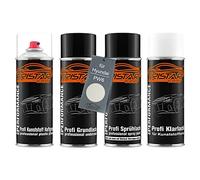 TRISTARcolor Peinture voiture Kit bombes de peinture pour plastique pour Hyundai PW6 White Crystal Perl primaire d'adhérence peinture de fond de base vernis clair avec plastifiant