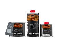 TRISTARcolor Peinture voiture Kit pot prêt à la pulvérisation pour Citroen EZR Arctic Steel Metallic Peinture de base + vernis clair 2K 1,25 L