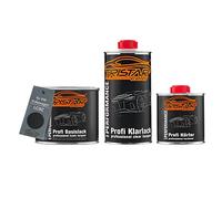 TRISTARcolor Peinture voiture Kit pot prêt à la pulvérisation pour VW/Volkswagen LC9Z Black Magic Perl/Preto Magic Perol Peinture de base + vernis clair 2K 1,25 L