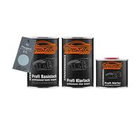 TRISTARcolor Peinture voiture Pots pour Peugeot EYL Cinza Iceland Me. 2,5L | Gris Iceland Metallic / Cinza Iceland Metallic, Kit peinture de base + vernis 2K + durcisseur, prêt à l'emploi