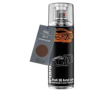 TRISTARcolor RAL 8017 Schokoladenbraun mat satiné Bombe de peinture acrylique 2K aérosol peinture à vaporiser peinture à pulvériser 400 ml séchage rapide