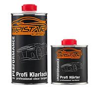 TRISTARcolor Vernis 2K satiné pot 0,75 litre peinture auto HS + durcisseur | Extrêmement résistant, résistant à l’abrasion, aux intempéries, à la lumière et aux UV, surface lisse, Made in Germany