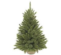 Triumph Tree Sapin de Noël Artificiel Forest Frosted H90 x D62 cm - Arbre dans Sac en Jute - Artificial Christmas Tree pour Intérieur - 106 Conseils - Vert