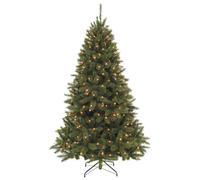 Triumph Tree Bristlecone Sapin de Noël Artificiel avec Éclairage LED - Christmas Tree H185 x Ø130 cm - Vert foncé