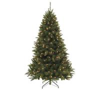 Triumph Tree Bristlecone Sapin de Noël Artificiel avec Éclairage LED - Christmas Tree H185 x Ø130 cm - Vert foncé
