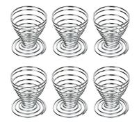 TRIXES 6 coquetiers acier inoxydable brossé design spirale