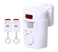 TRIXES Alarme Détection sans Fil - Sirène 105dB - 2 Télécommandes | Protection entrée garage abri, détection mouvement, angle 105°, batterie, télécommande