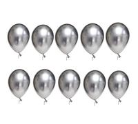 TRIXES Lot de 10 Ballons Latex Métalliques - 30 cm - Effet Chrome