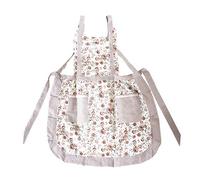 TRIXES Tablier à volants pour enfant, motif floral et poches