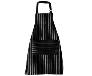 TRIXES Tablier de Chef de Cuisine Noir et Blanc