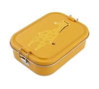 Trixie Boîte à sandwich en acier inoxydable avec boucles en silicone - 2 tailles - Pour enfants à partir de 3 ans - Avec compartiments - Pour l'école, la maternelle et les déplacements (Mr Giraffe