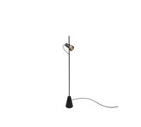 Trizo 21 2Thirty-Floor 1 Lampadaire Nid d'Abeille Noir/ Anneau Bronze