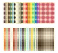 TRKETK 9600 Pièces Autocollantes Rondes Étiquett, Gommettes Rondes Autocollantes Étiquettes Rondes Autocollant en Papier Brillant pour Les Cartes de Sacs-Cadeaux Artisanaux de Bricolage