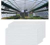 TRMLBE 14x polycarbonate alvéolaire, 4mm | 10,25 m² double paroi alvéolaire pour serre de jardin Plaques de remplacement (60.5 x 121cm) - Transparent