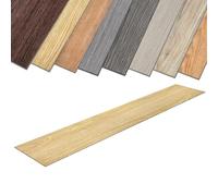TRMLBE Lot de 36 revêtements de sol en PVC autocollant 5 m² avec aspect | Sol en vinyle imperméable autocollant de 2 mm d'épaisseur pour salon, cuisine, balcon, bureau - 91,44 x 15,24 cm - Jaune
